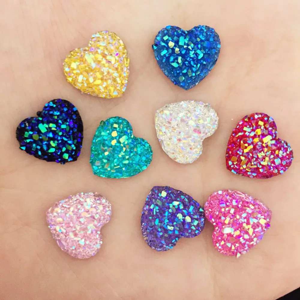 200 шт. AB Смола 12 мм Bling Sweet Heart Flatback узоры из страз DIY Свадебные драгоценные камни |