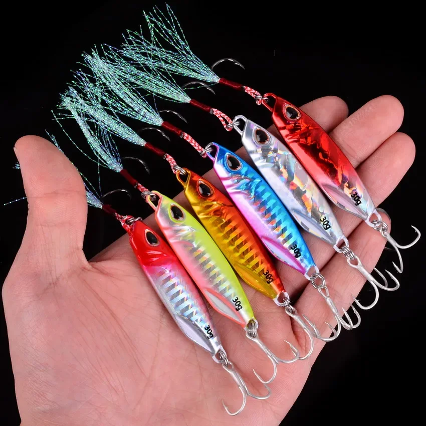 2023 Japen Metal Cast Jig Spoon 10/15/20/30/40g Shore Casting Jigging Fish Sea Bass Fishing Lure Artificial Bait Tackle