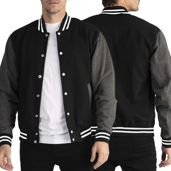 Oversized Fleece Baseball Jacket 1