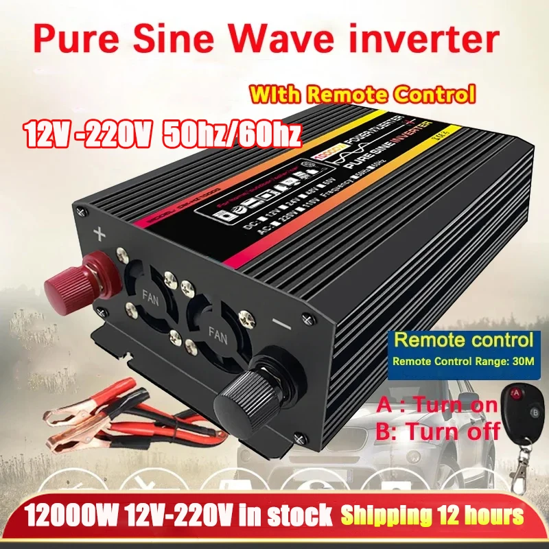 純粋な正弦波インバーター10000/12000W,12/24/48V,220/110V,自動車用 