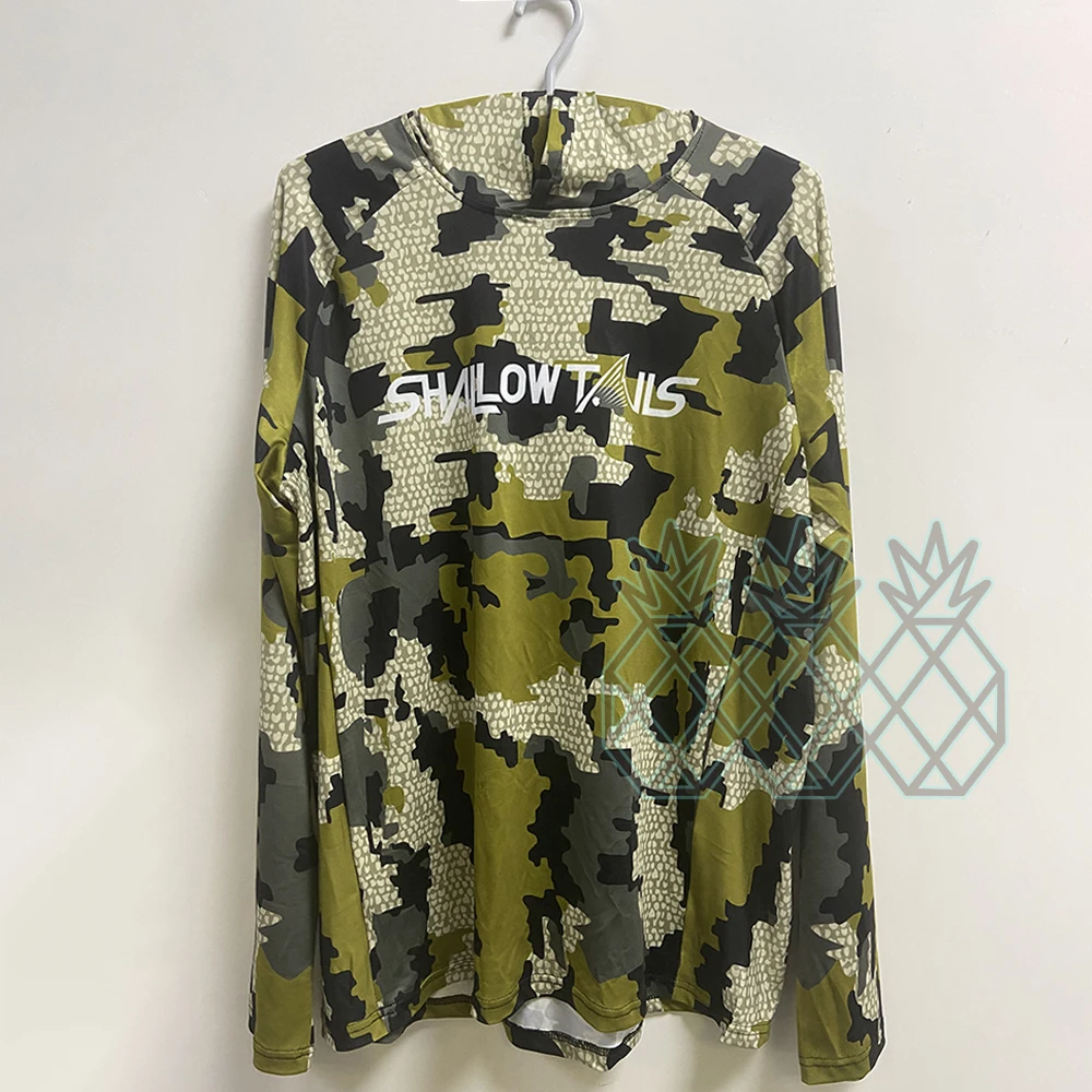 SPELISPOS New Men Fishing Hoodie Summer Breathable  Long Sleeve Fishing Jersey Sun Protection UPF 50+ T-shirt Camisa De Pesca