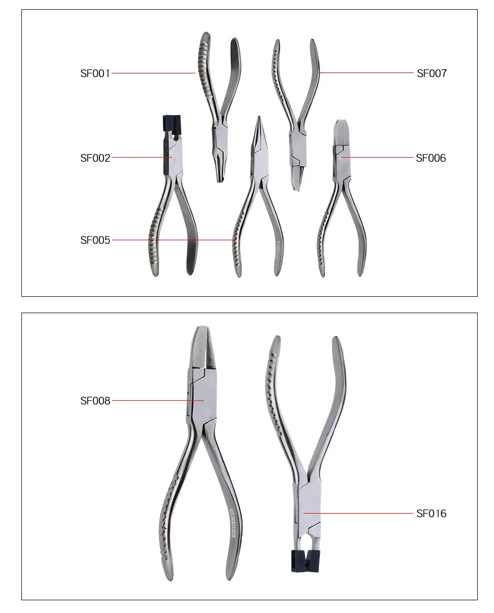 Glasses Plier Set Nose Pad Temple Bridge Frame Adjusting Eyeglasses Optical Repairing Hand Tool Kit SD013