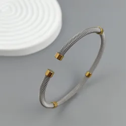 Luxurious Gold - Plated Stainless Steel Mesh Bracelet - Elegant Waterproof Design (Silver)