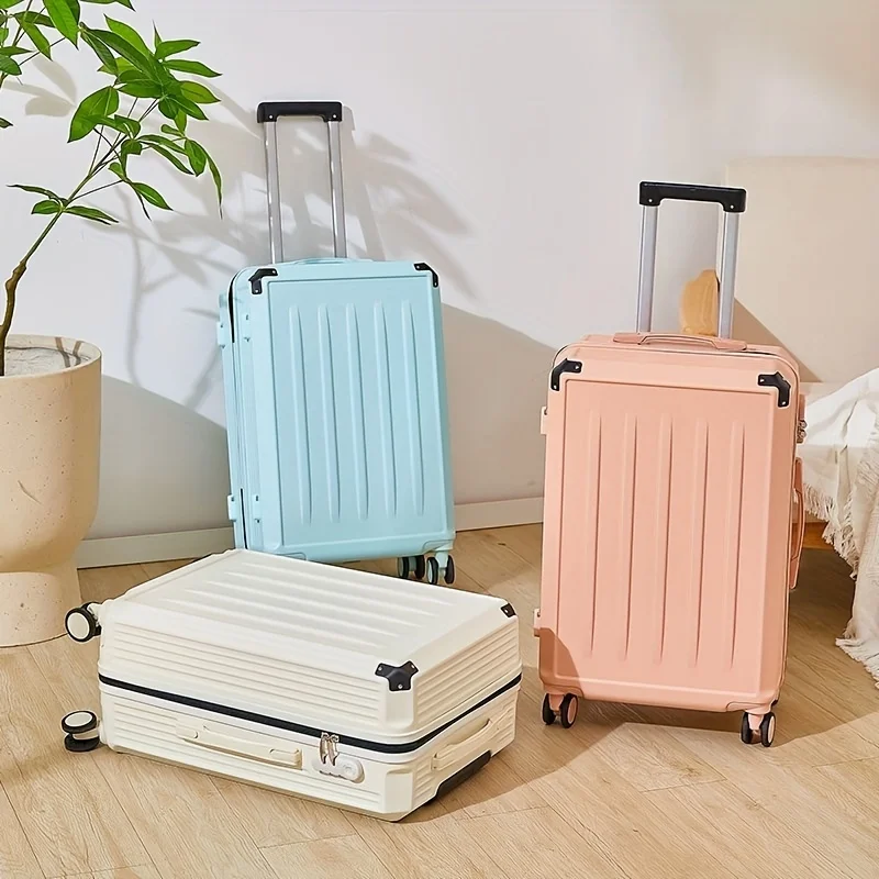 

Retro Suitcase,Cabin Suitcase With Spinner Wheel,Lightweight Fashion Trolley Case,ABS+PC Material Luggage With USB & Cup Holder