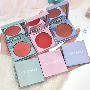 Heallor Multi-function Blush Cream Natural Cheek Face Rouge Blushes Monochrome Smooth Peach Rose Blusher Mud Eyeshadow Korean Ma - Thumbnail 6