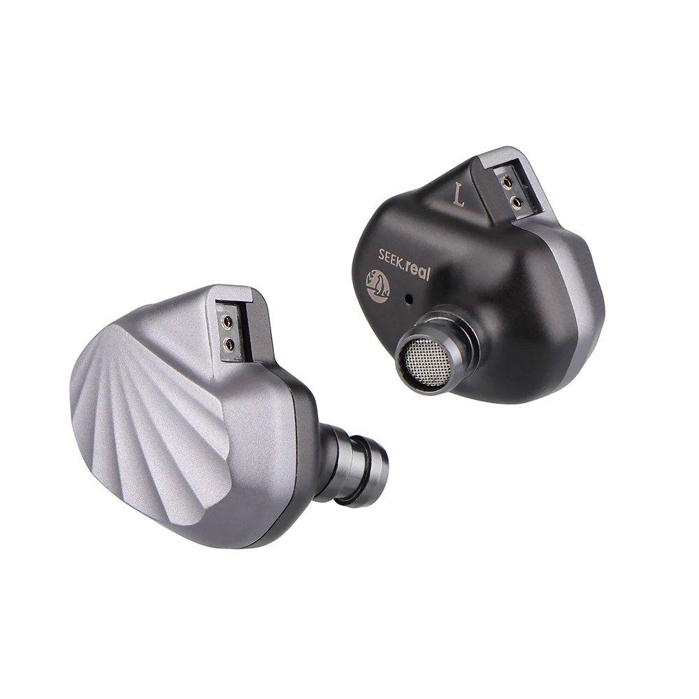 SeekReal Dawn 10mm*14mm Square Planar Driver + 1*BA Hybrid Drivers HiFi In-Ear Earphones with 0.78 2pin Detachable Silver-plated 3