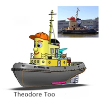 1/25 Remote Control Ship Model Theodore Tugboat Work Boat DIY Simulation Remote Control Ship Model Kit Gift Collection Model Toy 1