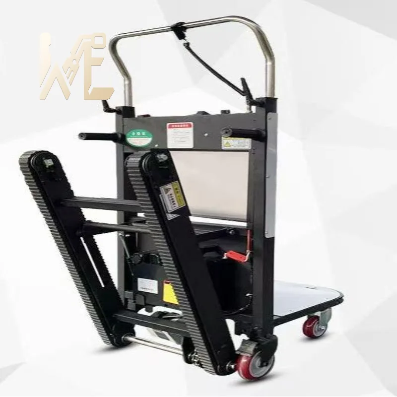 Carrello Saliscale Elettrico Automatico Cingolato Pieghevole per Trasporto Merci - immagine 4
