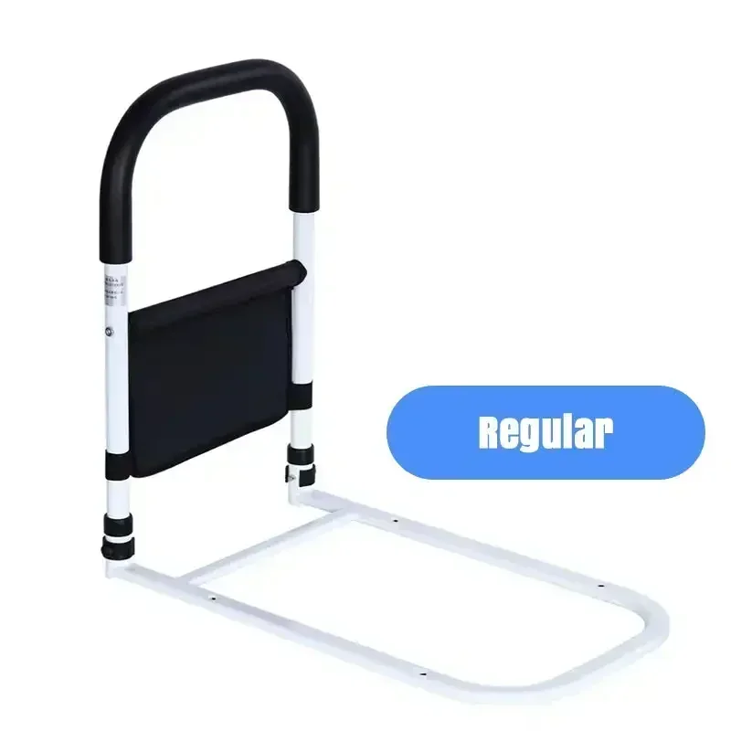 מסילות מיטה לקשישים בהריון עם משענת עזרה להתעוררות ביתית וידית אנטי סליפ למניעת נפילות וכיס אחסון