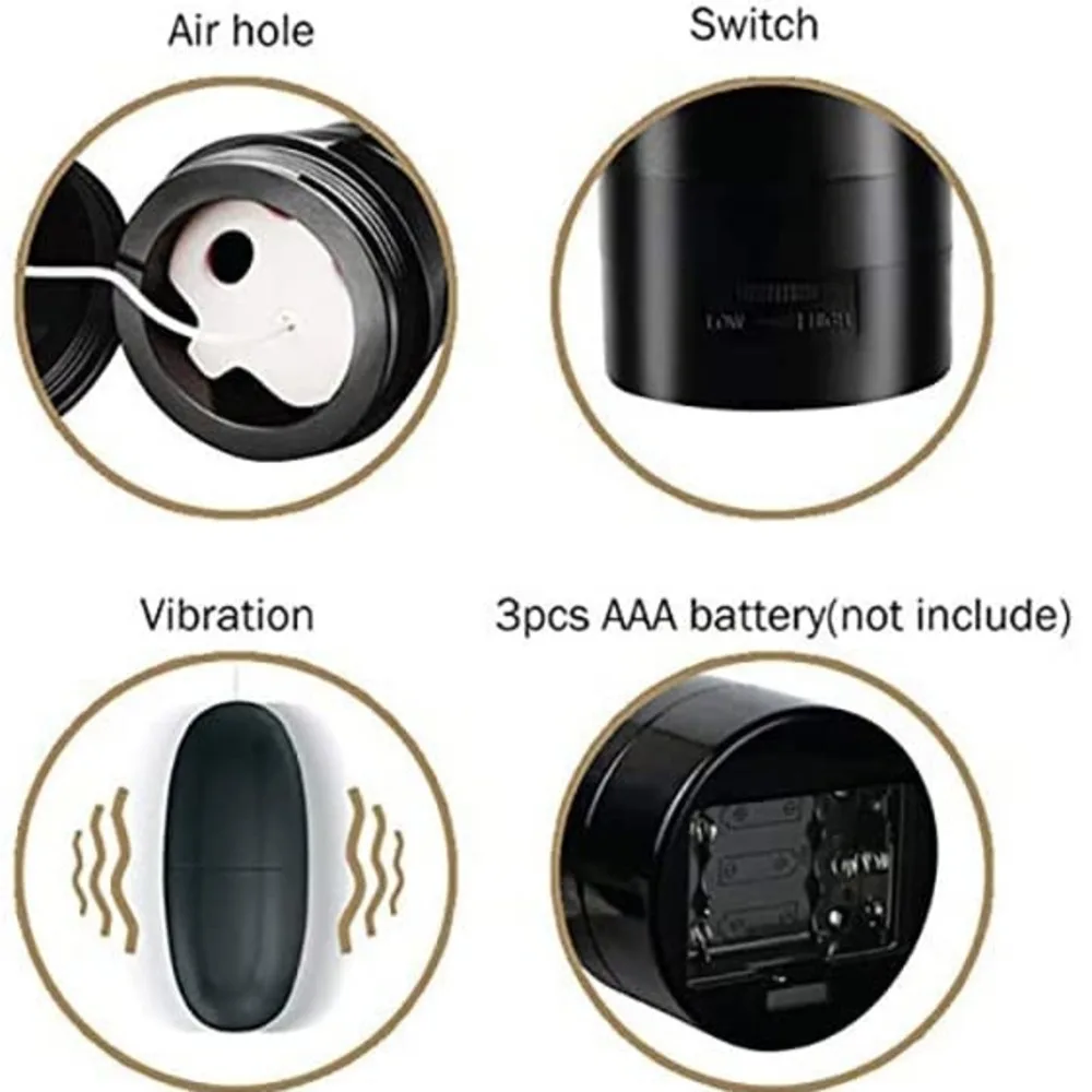 Masturbateur Daddy ALL BLACK – Noir | Silicone Hypoallergénique | Silencieux Et Imperméable | 515g
