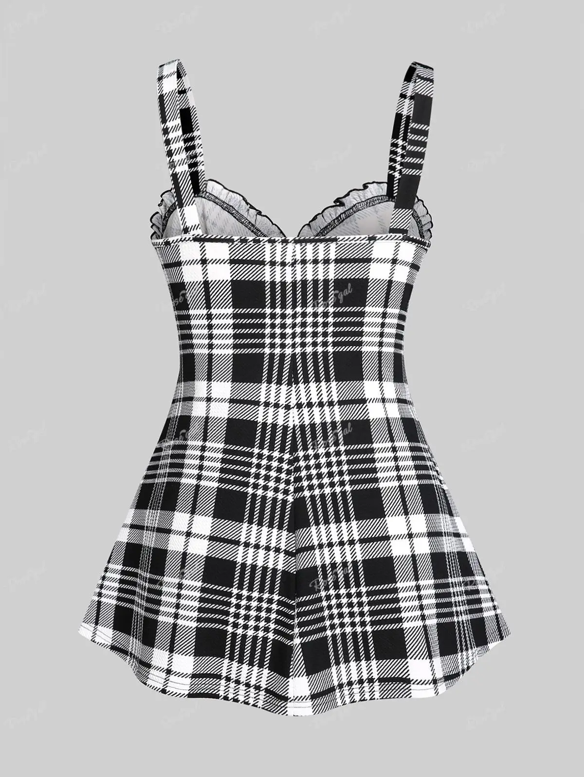 Rosegal Plus Size Plaid Tank Top 3