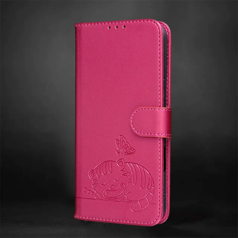 Colorful Macaron Magnetic Leather Wallet Case