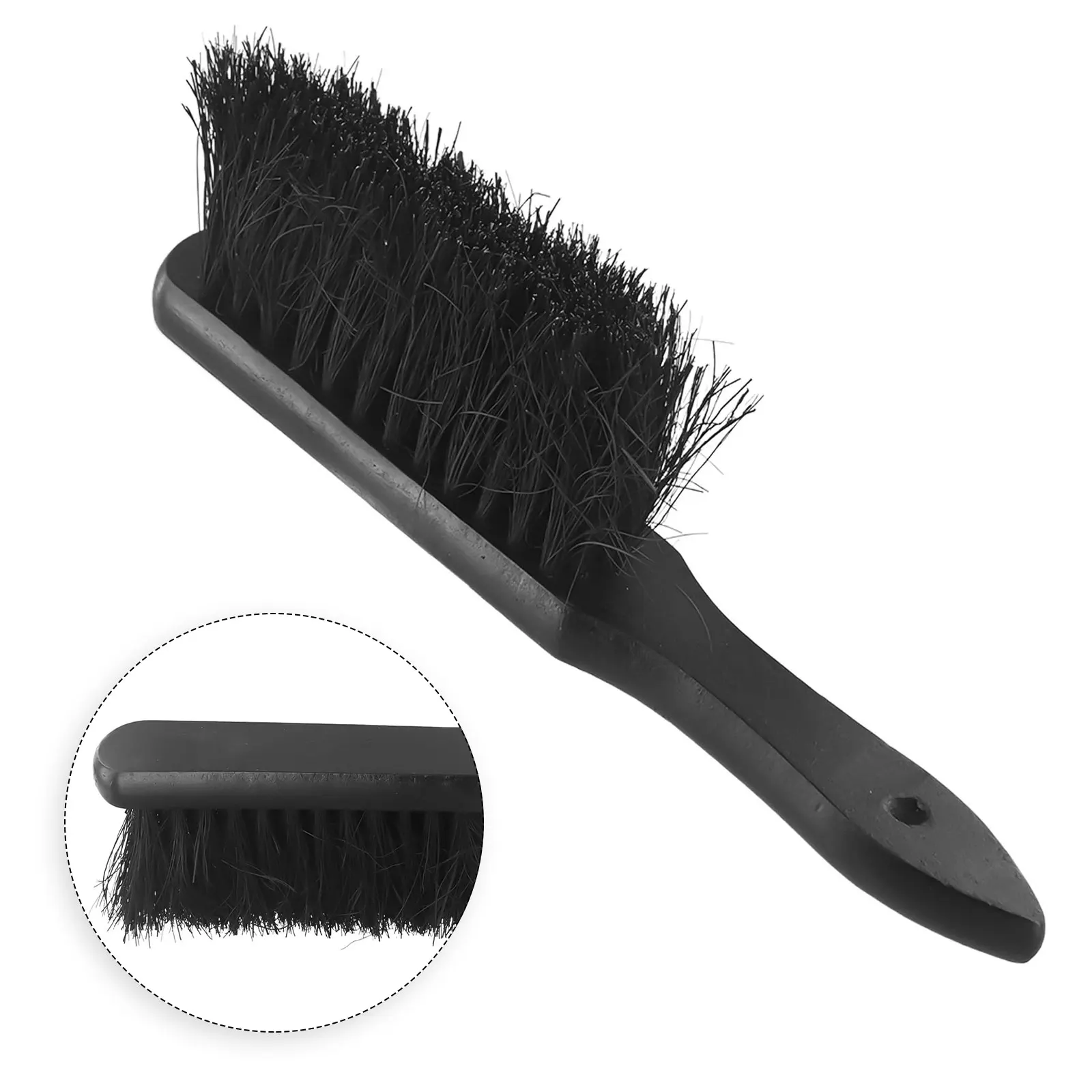 

New Home Stoves Fireplace Brush Wooden Handle Coconut Palm Bristles Fireside Shape Tool Useful 1PCS 28.5cm*4.5cm