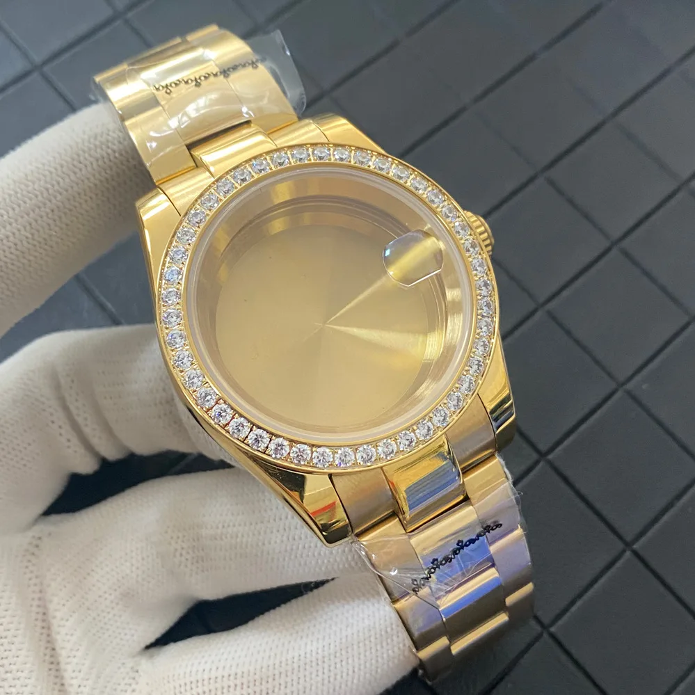 

For Rolex Stone Inlaid Precision Watch Accessories Steel Case Stainless Steel Sapphire Glass Japanese Machinery NH35 36 Movement