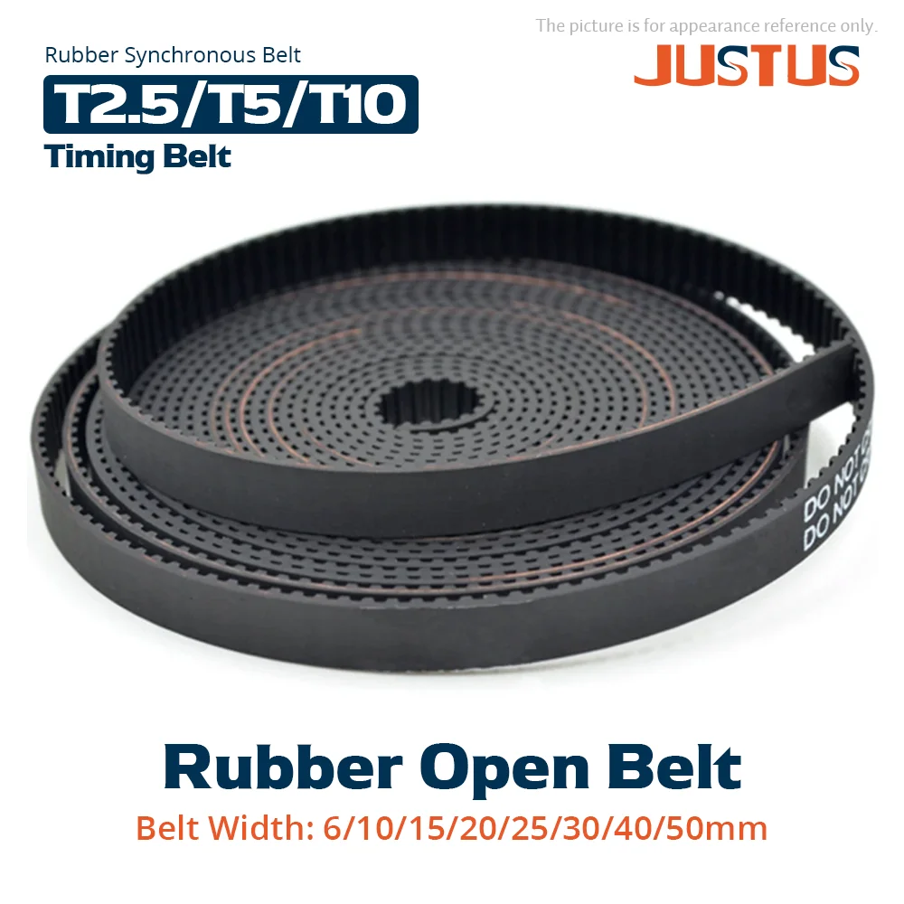하이 퀄리티 고무 개방 벨트 폭, 타이밍 고무 변속기 벨트, 3 D프린터 등용, T2.5, T5, T10 타입, 6mm, 10mm, 15m..