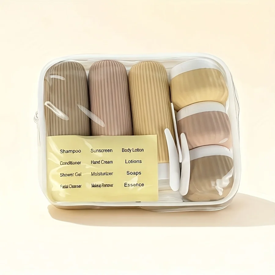Travel Essentials: TSA-Approved 11-Piece Toiletry Bottle Set