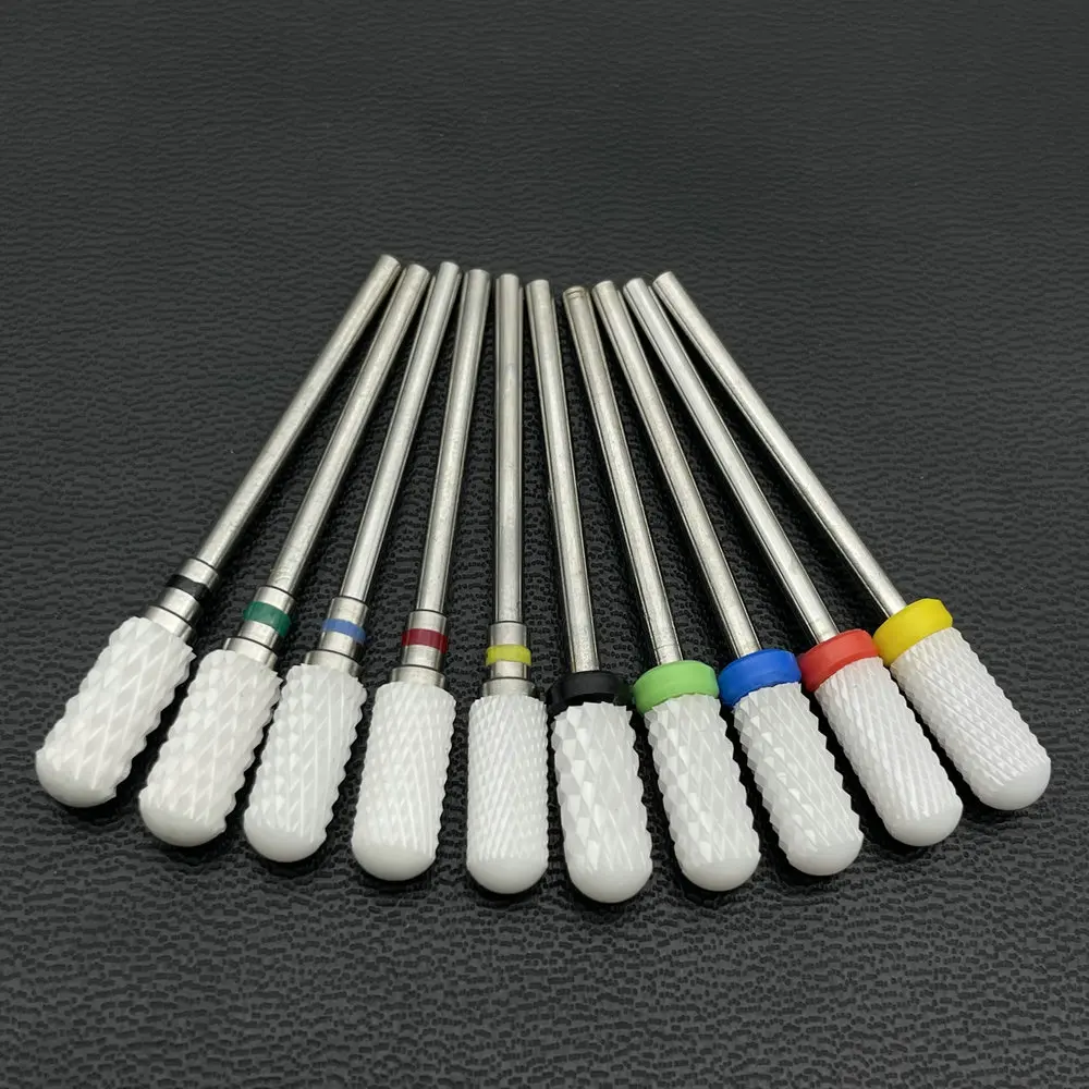 1pcs Ceramic Nail Drill Bits Rotary Cutter Clean Apparatus for Manicure Nail Milling Machine Accessories Remove Nail Gel Tools 5