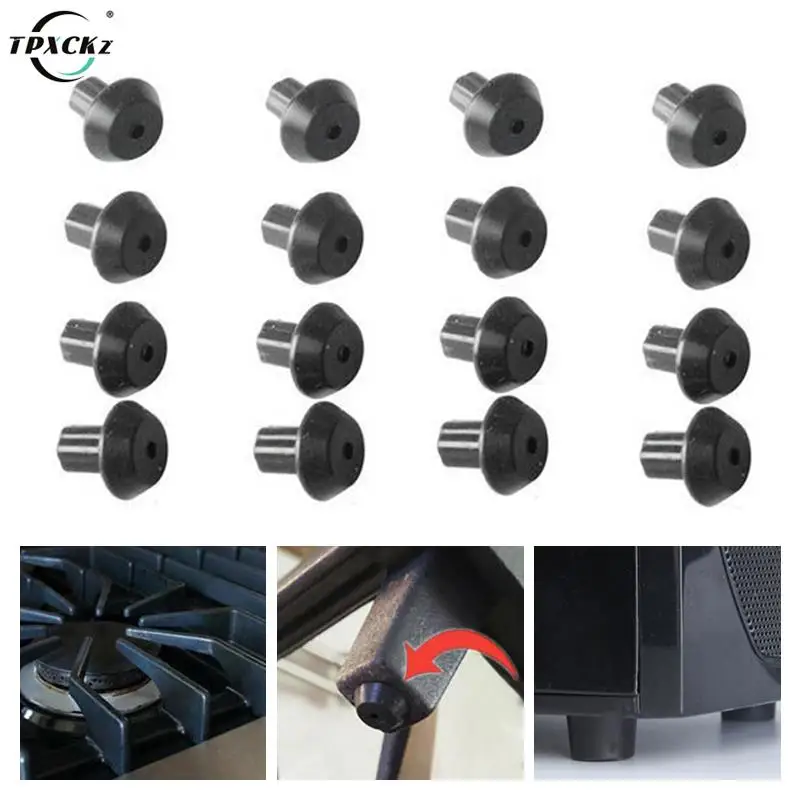 Gas Range Burner Grate Foot Compatible Burner Foot Rubber Feet For Gas Stove Replacement Accessories Parts 1set