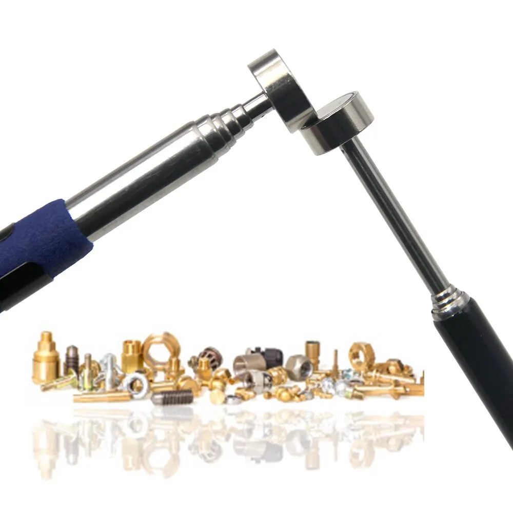 5 Pound Magnetic Retractable Pickup Black Suction Iron Rod