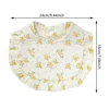 Flower Print Baby Bibs Adjustable Snap Saliva Towel Ruffled Edge Muslin Cotton Burp Cloths Rainbow A Grade Girls Feeding Scarf 2