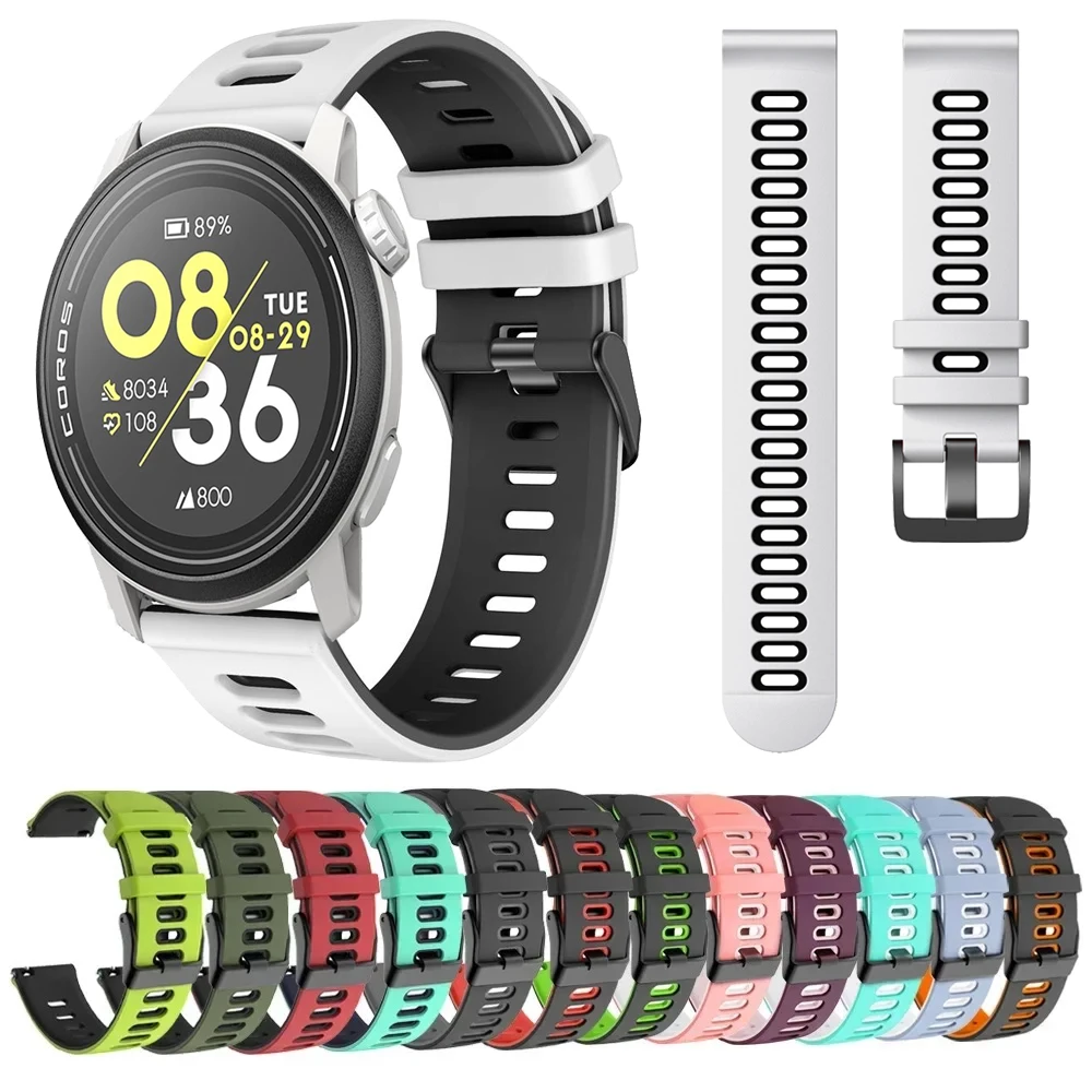 Sports Silicone Wrist Strap - 20mm/22mm Adjustable Watchband Bracelet