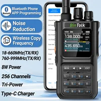 BinTolk BT8000 Walkie Talkie 8W Full Band Wireless Bluetooth Programme Noise Reduction Type-c Charger Portable Two Way Ham Radio 1
