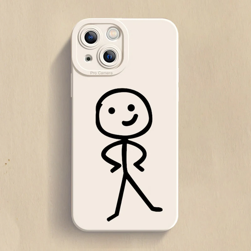 thumbnail image 1 of Funda de teléfono de dibujos animados Matchman para iPhone 11, 12, 13, 14, 15 Pro Max, XR, XS, X, 7, 8 Plus, SE 2020, a prueba de golpes, cubierta de silicona TPU suave mate, 1 of 5