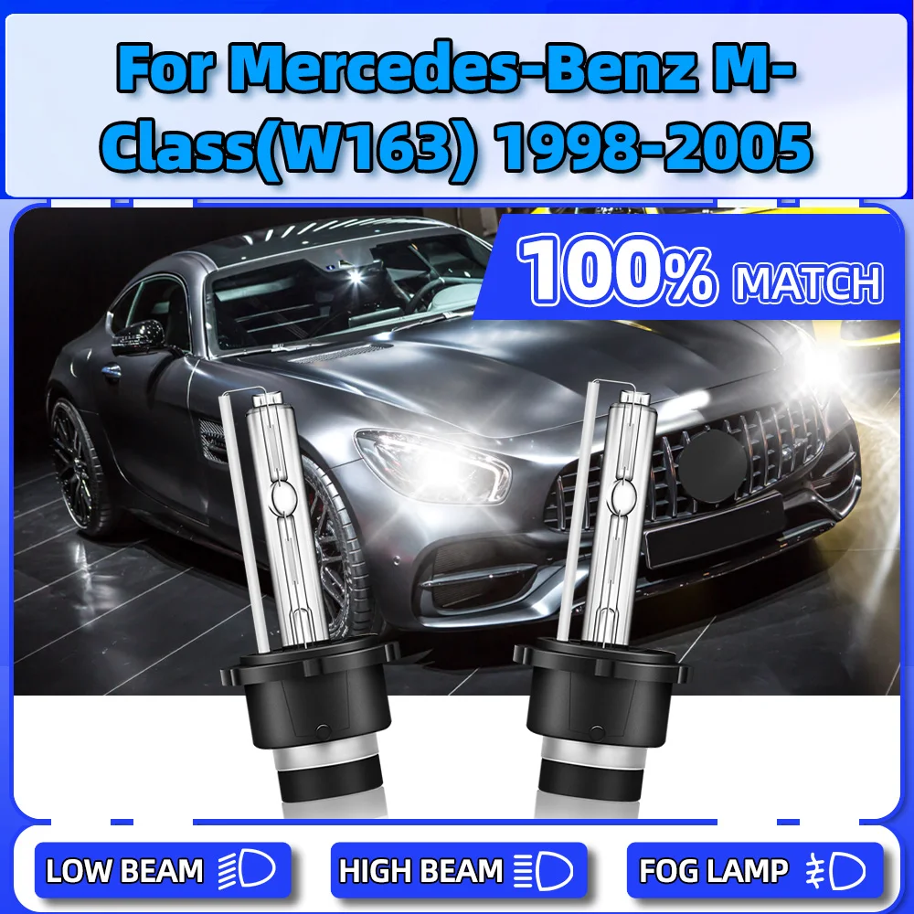 

2PCS Xenon Headlight 20000LM 35W Auto Xenon Headlamps Bulbs 6000K For Mercedes-Benz M-CLASS (W163) 1998-2001 2002 2003 2004 2005