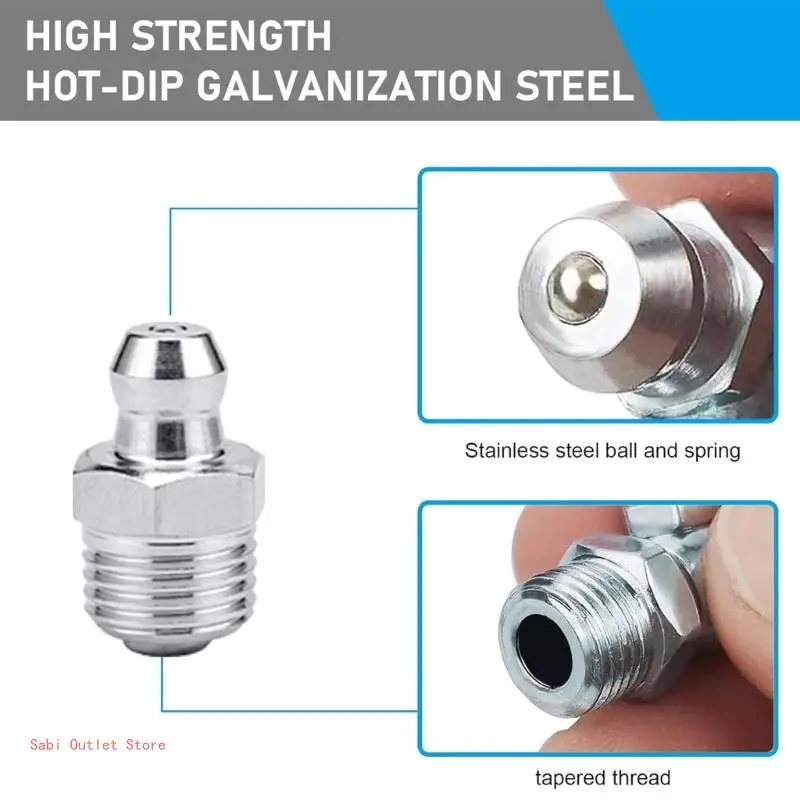 Heavy Duty Self Locking Quick Connector Grease Guns Coupler Compatible for Efficient Grease Application Smooth Operation