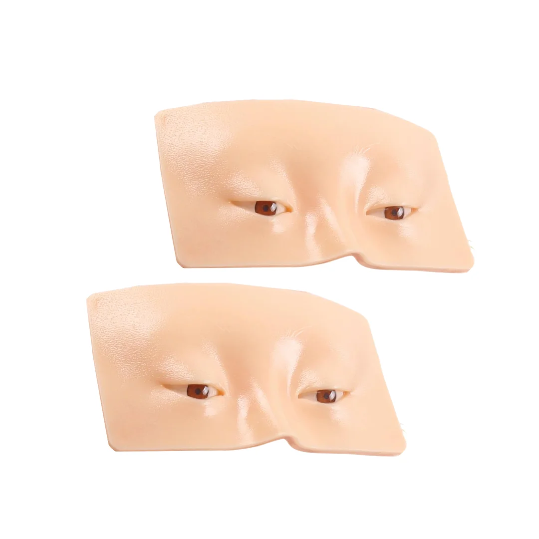 Makeup Practice Board Face Eyelashes Eyebrow Eyeshadow Training Supplies 3D Silicone Bionic Board Make Up For Beginner