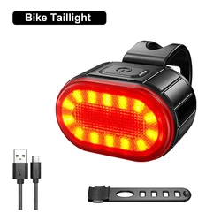 USB Rechargeable Waterproof LED Bike Light Set (Only Red)