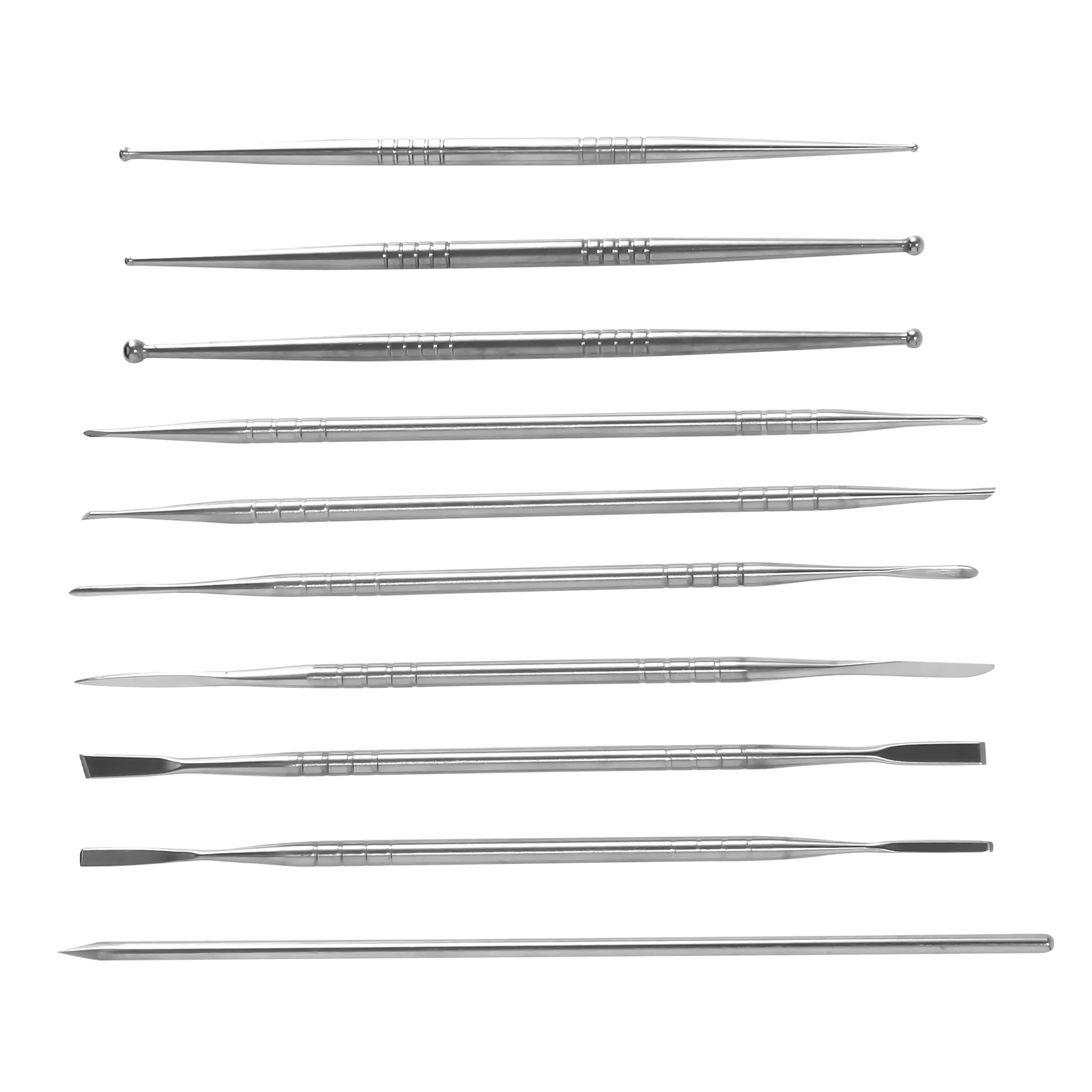 ABLG 10Pcs 스테인레스 스틸 점토 조각 도구 모델링 조각 공예 조각 도구