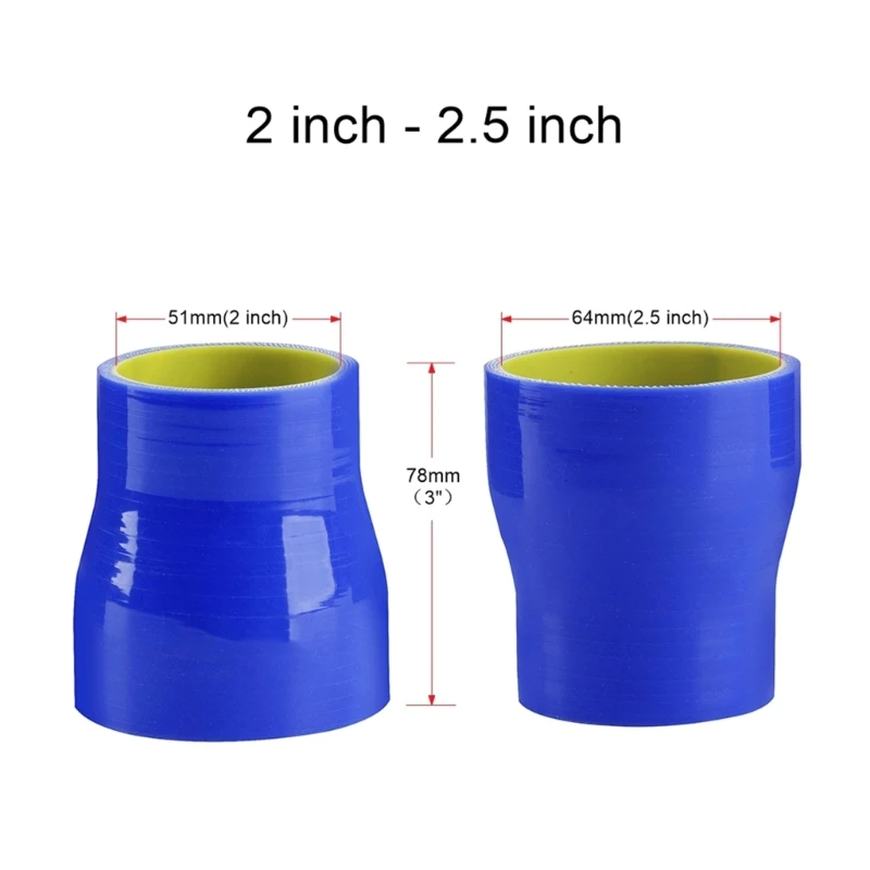 실리콘 튜브 호스 인터쿨러 터보 흡입 파이프 커플러 호스 범용 스트레이트 2 -2.5/51mm-64mm 3 길이 (78mm)