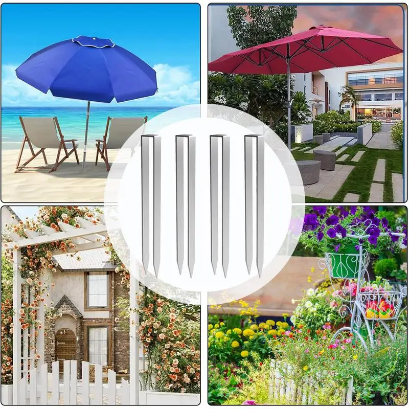 High Wind Trampoline Stakes Heavy Duty Trampoline Accessories Stakes Anchors 4pcs Tent Stainless Steel Pegs For Rose Arch