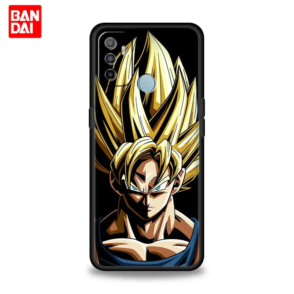 oppo flip cover Dragon Ball Z Anime Goku Super Drawings Case for Oppo A53 A52 A3s A5s A9 A15 A31 A54 A74 A93 A94 F19 Pro 4G 2020 Silicone Black oppo mobile cover Cases For OPPO