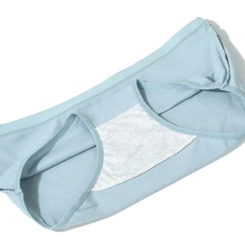 ملابس داخلية نسائية قطنية مقاس كبير بخصر مرتفع بدون درزات ملونة 5