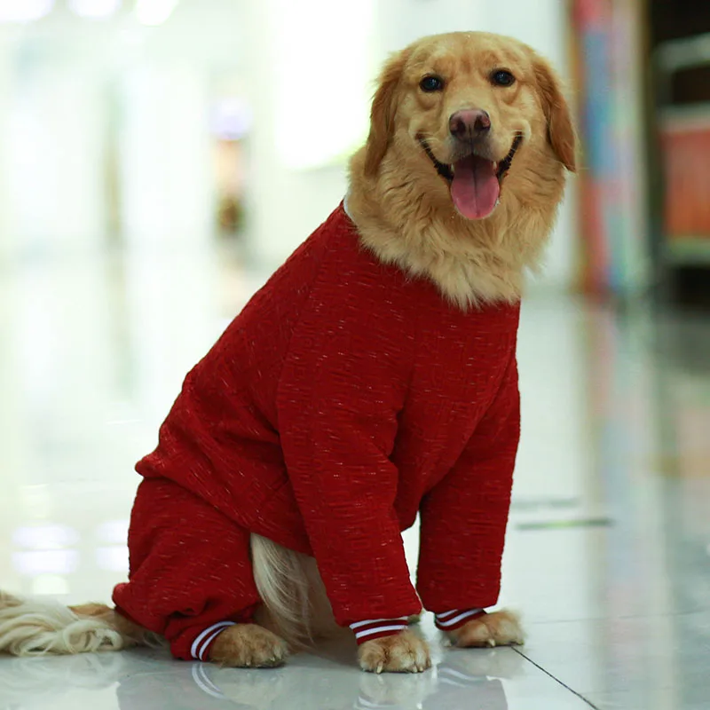 Pet köpek giysileri kış büyük büyük köpek kıyafeti tulum pijama Corgi Golden  Retriever Husky Labrador köpek tulum Pet kostüm ceket - AliExpress