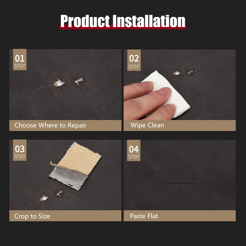 Leather Repair Tape Leather Repair Sticker Leather Patch Leather Repair Leather Repair Material Leather Repair Patch Self Adhesive Leather Sticker Self Adhesive Leather Patch Sofa Repair Refurbishing Leather Sticker Furniture Table Chair Patch Adhesive Backed Fabric