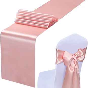 Ceintures de chaise en Satin 6 pièces, nœuds de ruban universels, nœuds de chaise pour cérémonie de réception de mariage, décor de Table à manger pour Banquet de noël 1
