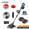 Cordless Lawn Mower Brushless Motor Electric Grass Trimmer Adjustable Length Angle Telescopic Pruning Garden Tools Wire Wheel 1
