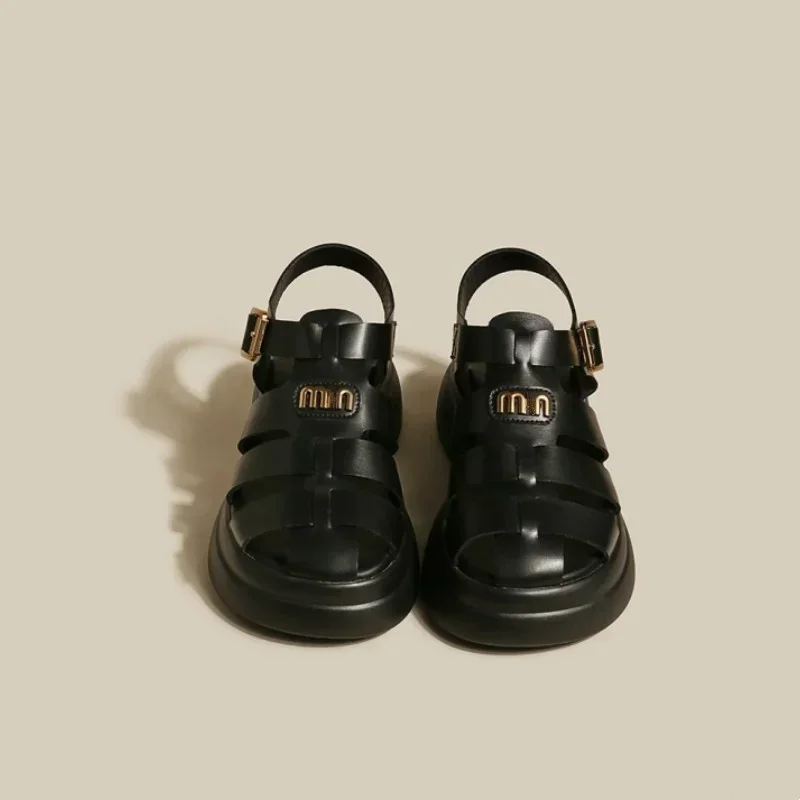 New Summer Fashion, Comfortable and Casual Thick-soled Platform Platform Thick-soled British Style Casual Women's Shoes