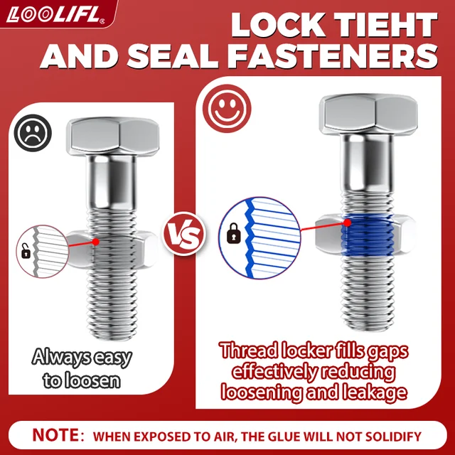 243 Blue Medium Strength Threadlockers, Universal Thread Adhesives, For All Metal Threaded Components, Removable Waterproof 50ML 3