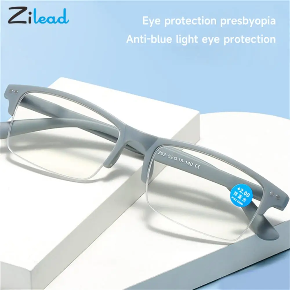 

Zilead Ultralight Anti Blue Light Reading Glasses Women Men Half Frame Presbyopia Eyeglasses Unisex Hyperopia Eyewear +1+1.5+2+4