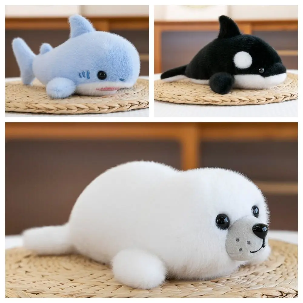 PP Cotton Sea Animals Fluffy Comfortable Simulation Stuffered Whale Doll Soft Cartoon Marine Animal Stuffed Doll