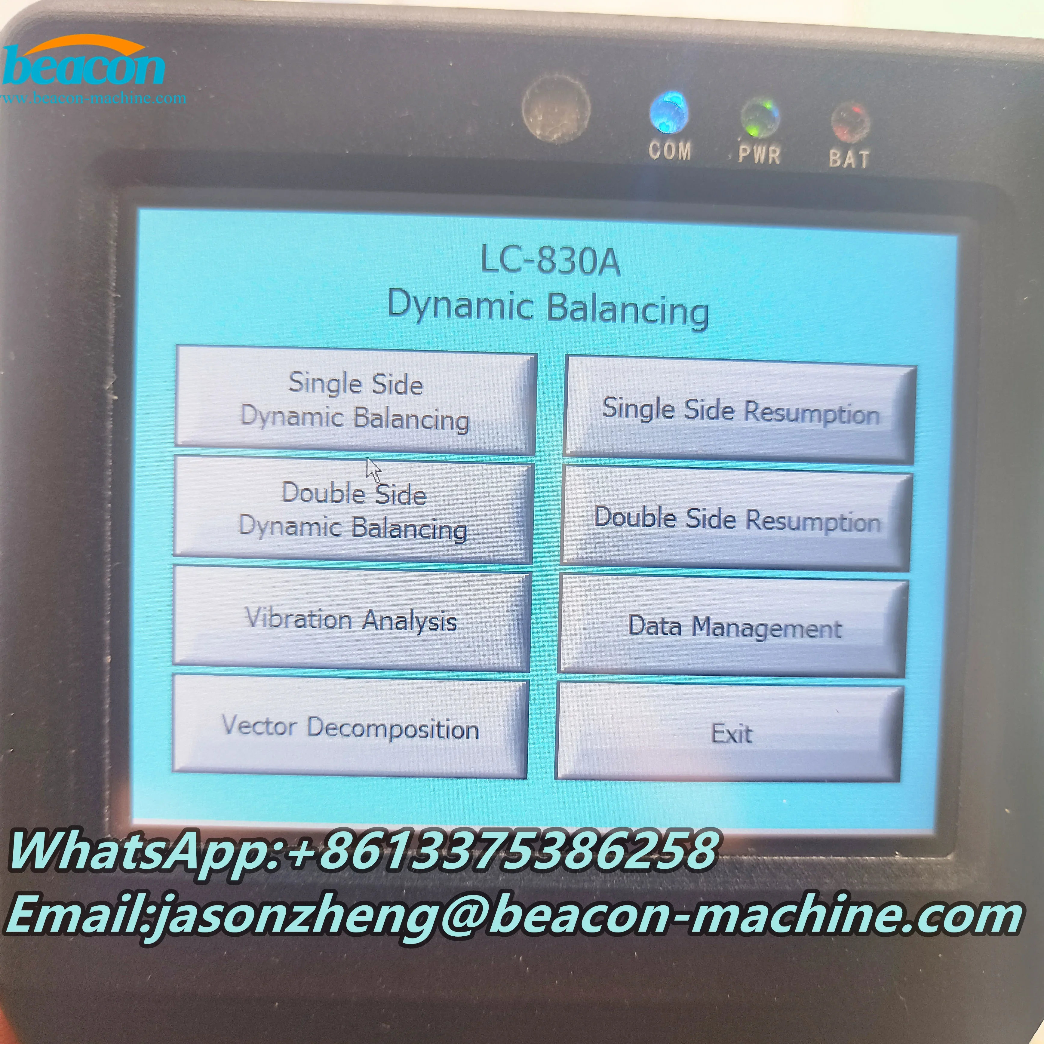 Beacon LC-830A Portable On-site Analyze Vibration Dynamic Balancing Machine 6
