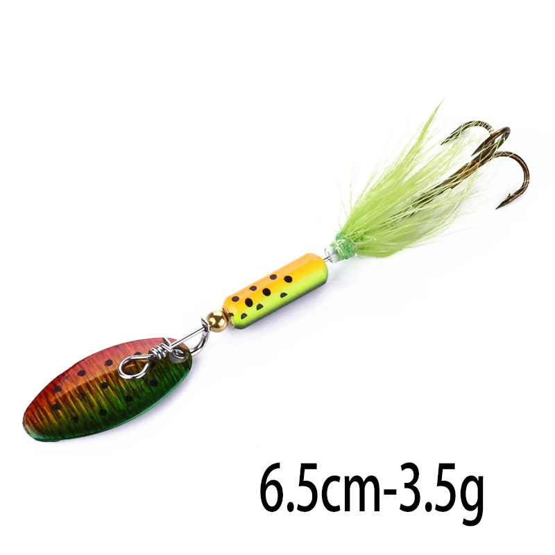 Cuillère en métal Spinner leurre de pêche 10 pièces ensemble Spoonbait manivelle Wobblers de pêche pour Kit de Crochet appât artificiel