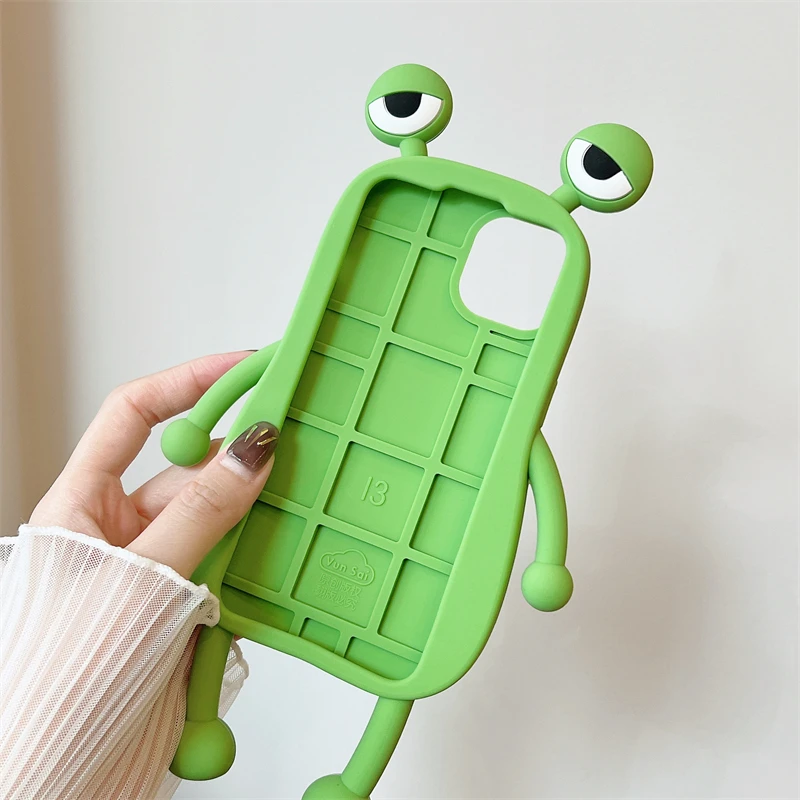 3D Sad Frog Cartoon Soft Silicone Funny Phone Case Cover
