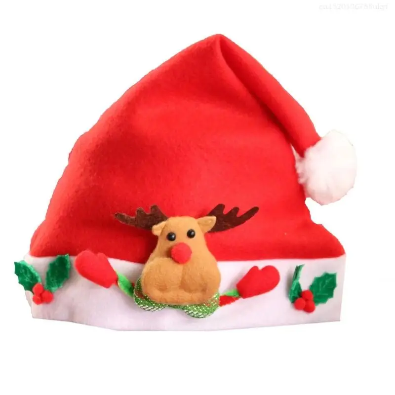 Lovely Christmas Pattern Hats Children Teen Adult Hats Stage Performances for Family Gatherings and Winter Fashion