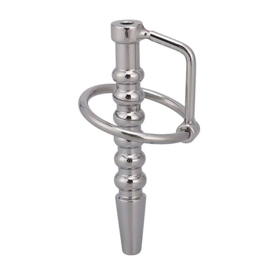 Stainless Steel Penis Plug Cock Ring Hollow Urethral Catheter Dilator Sound Horse Eye Stick Urethral Plug Sex Toy Men