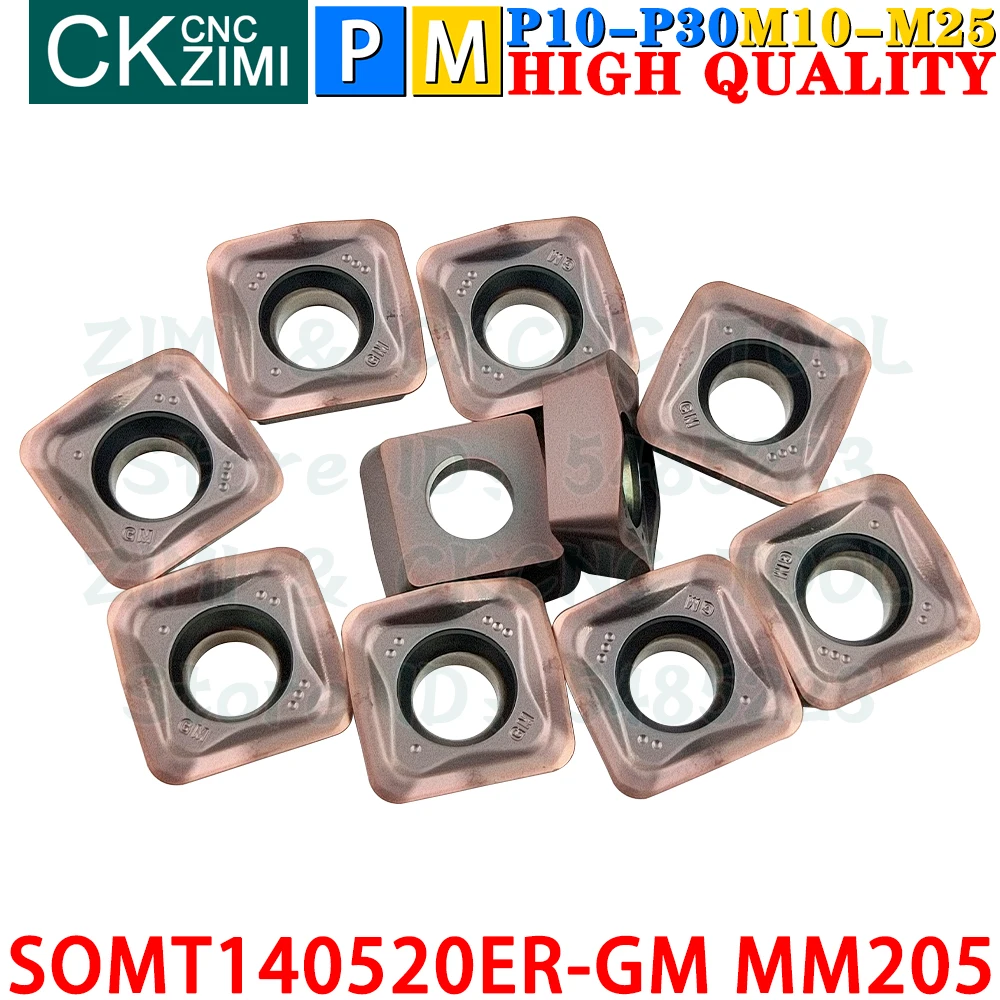 

SOMT140520ER-GM MM205 SOMT 140520ER GM Carbide Inserts Fast Feed Milling Inserts MFH CNC Heavy Cutting Indexable Milling Tools